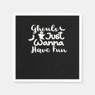 Serviette En Papier Ghouls veut juste s'amuser Halloween style Sloth
