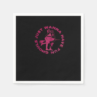 Serviette En Papier Ghouls veut juste s'amuser - Retro design Éffrayan