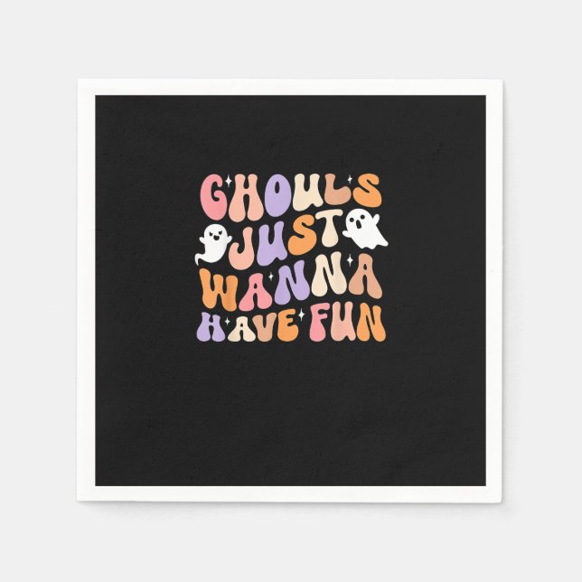 Serviette En Papier Ghouls veut juste s'amuser saison Éffrayante Super (Devant)
