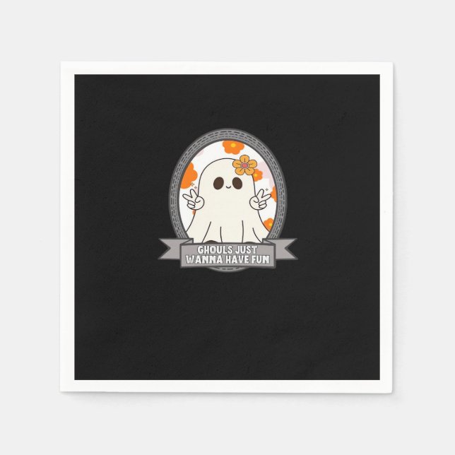Serviette En Papier Ghouls veut juste s'amuser Sloth Halloween (Devant)