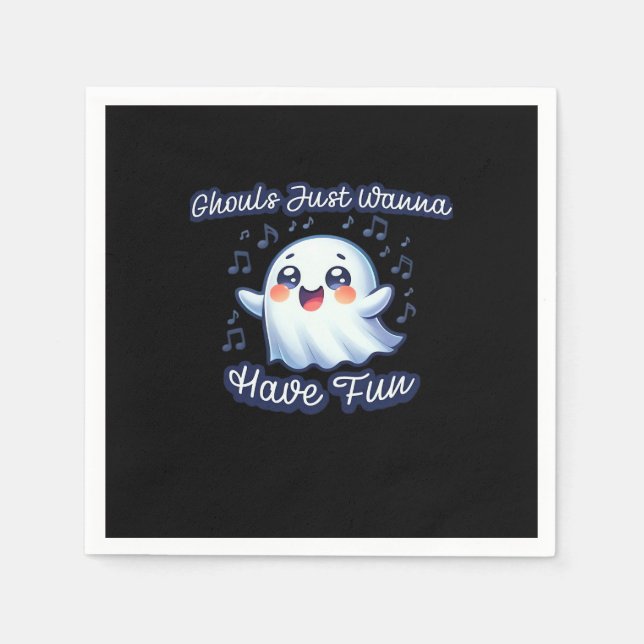 Serviette En Papier Ghouls veut juste s'amuser Sloth & Slogan (Devant)