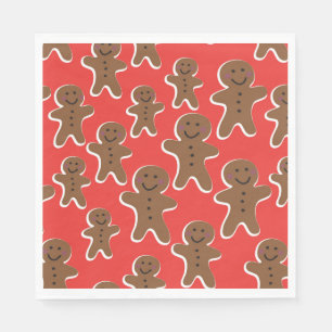 SERVIETTE EN PAPIER GINGERBREAD HOMME RASSEMBLANT PAPIER NAPKINS