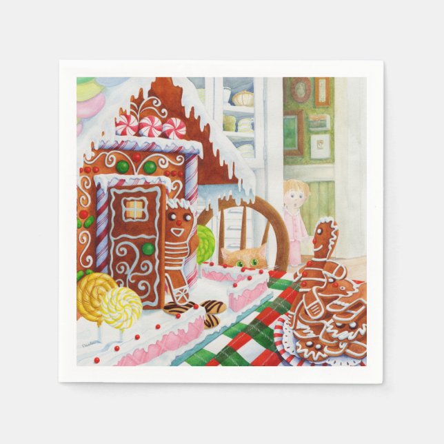 Serviette En Papier GINGERBREAD SURPRISE StandardCocktailPapier de tab (Devant)