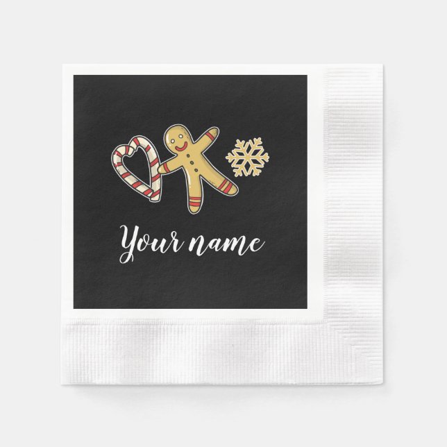 Serviette En Papier Gingerbreadman Love (Devant)