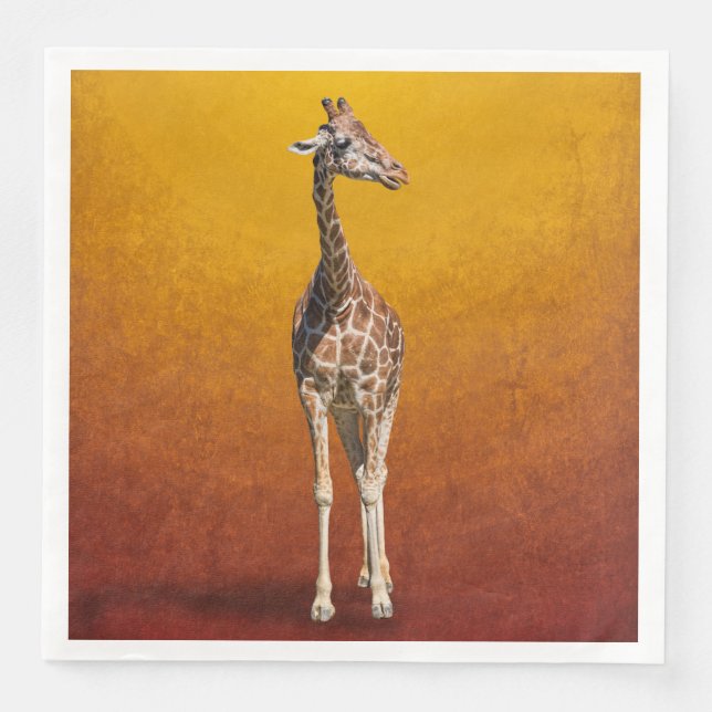 SERVIETTE EN PAPIER GIRAFFE (Devant)