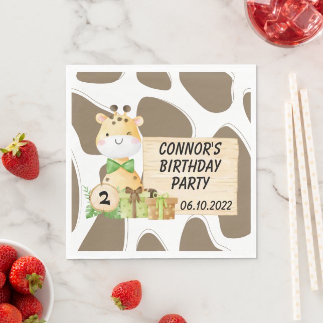 Serviette En Papier Giraffe Cute Pour Les Petits (En situation)