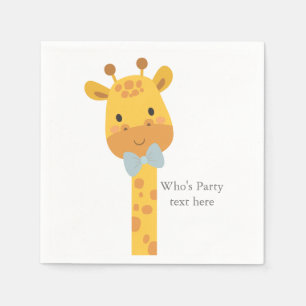 Serviette En Papier Giraffe, illustration animale