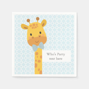 Serviette En Papier Giraffe, illustration animale