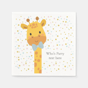 Serviette En Papier Giraffe, illustration animale