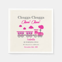 Girls Pink Train 2e fête d'anniversaire