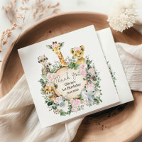 Girly Safari Animaux sauvages Jungle Anniversaire 