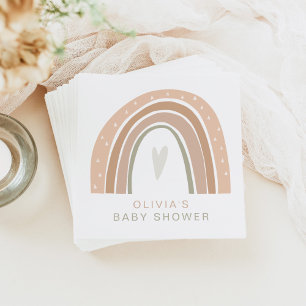 Serviette En Papier GITA Bohemian Pastel Baby shower arc-en-ciel