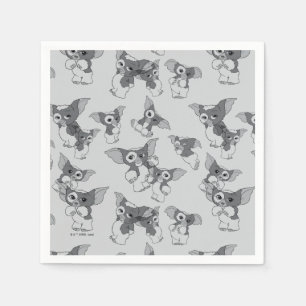 Serviette En Papier Gizmo Motif noir et blanc
