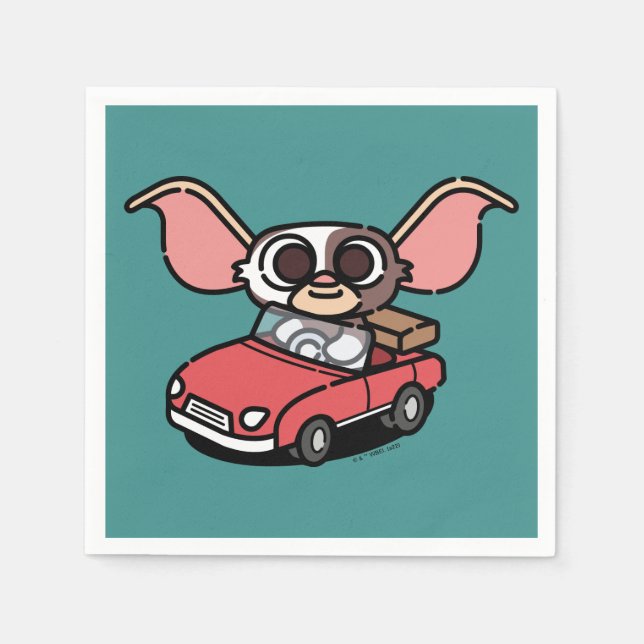 Serviette En Papier Gizmo | Pilote comique mite (Devant)