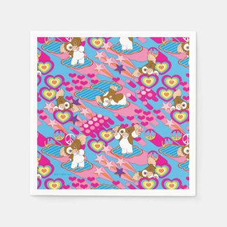 Serviette En Papier Gizmo | Pink Peace & Love Motif