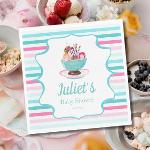 Serviette En Papier Glace à l'eau colorée Baby Shower