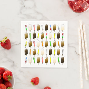 Serviette En Papier Glaces et popsicles amusants