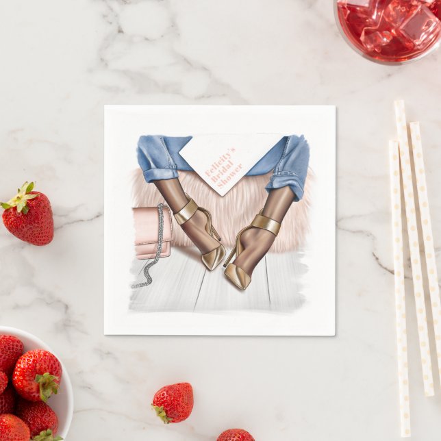Serviette En Papier Glam Chic Mode (En situation)