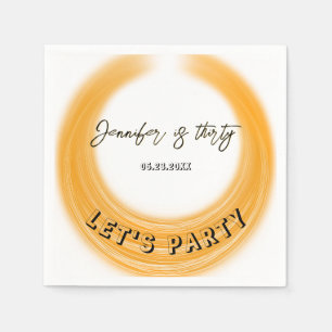 Serviette En Papier Glam Girly Photo Script 20 30 40 e fête d'annivers