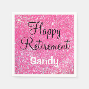 Serviette En Papier Glam Happy Retirez La Parties scintillant Rose Cha