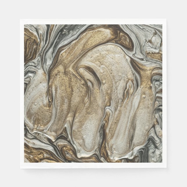 Serviette En Papier glamor 003 couleur brun liquide serviettes (Devant)