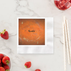 Serviette En Papier Glaqué Terracotta Merci