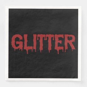 Serviette En Papier Glitter en typographie de Blood