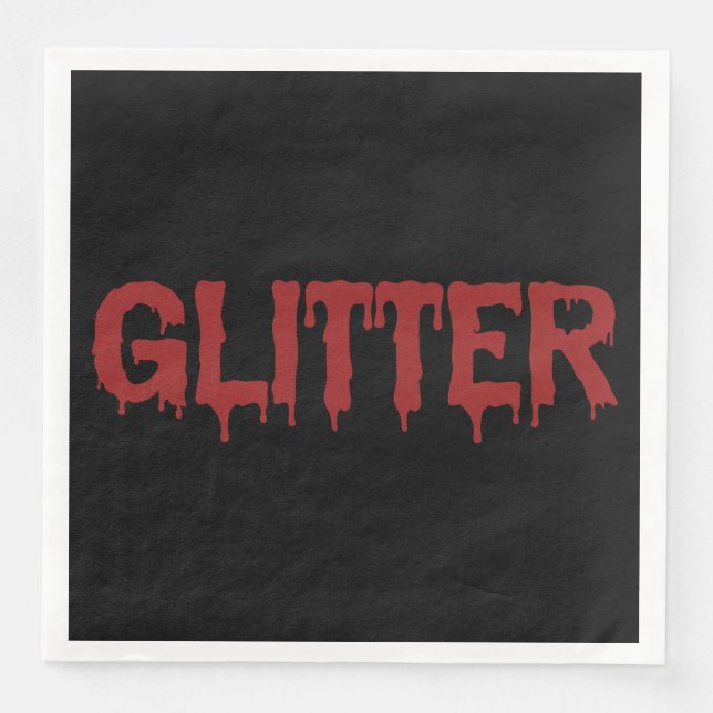 Serviette En Papier Glitter en typographie de Blood (Devant)