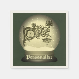 Serviette En Papier Globe de neige Art nouveau