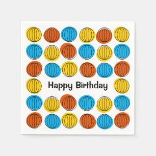 Serviette En Papier Globe Multi Anniversaire papier serviette