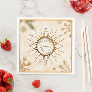 Serviette En Papier "Gloire solaire brillante"