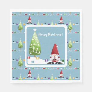 Serviette En Papier Gnome de Noël assiette en papier