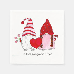 Serviette En Papier Gnome Valentine Un amour comme gnome autre