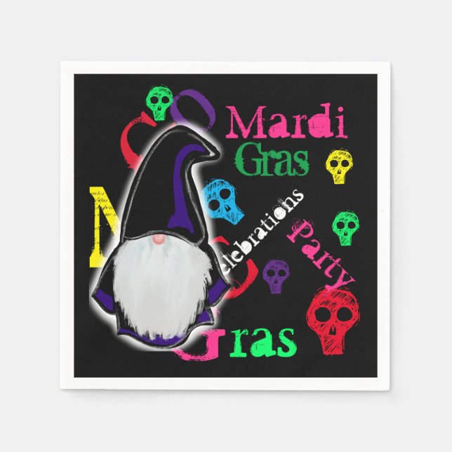 SERVIETTE EN PAPIER GNOMES (Devant)