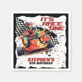 Serviette En Papier Go Kart Racing fête d'anniversaire