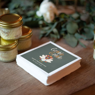 Serviette En Papier Gobble Gobble Thanksgiving Party Napkins