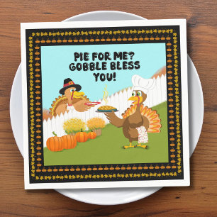 Serviette En Papier Gobble vous bénisse Funny Turkey's Friendsgiving