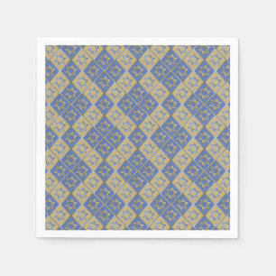 Serviette En Papier Gold Blue Star de David Art Panels
