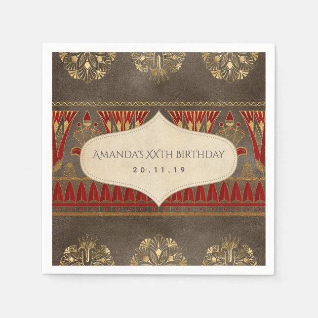 Serviette En Papier Gold Foil parti (Devant)