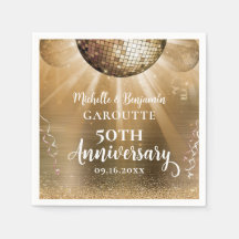 Gold Glam Disco Ball 50e anniversaire Mariage