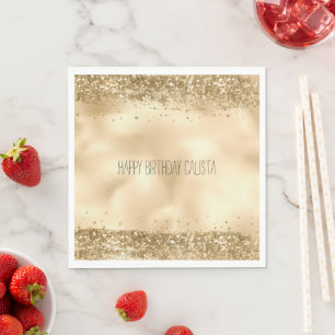 Serviette En Papier Gold Glitz Parties scintillant Sparkle Confetti