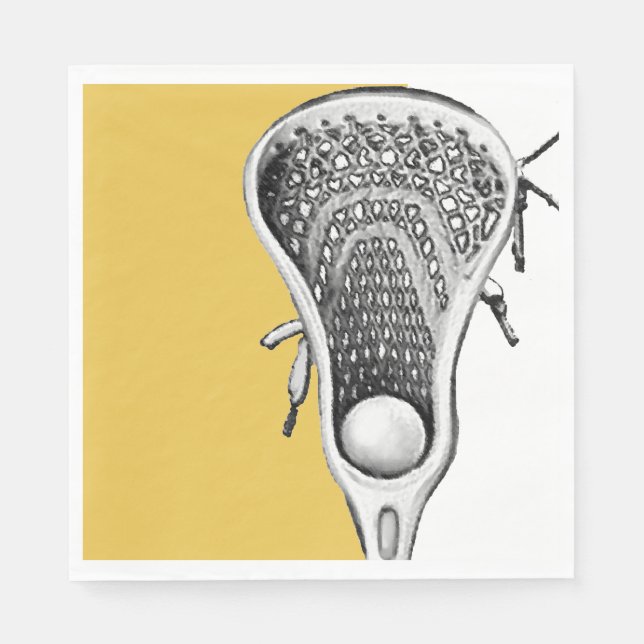 Serviette En Papier Gold Lacrosse Sports (Devant)