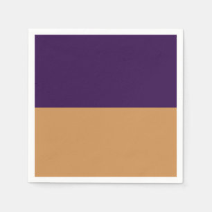Serviette En Papier Gold & Royal Purple Strike fête d'anniversaire