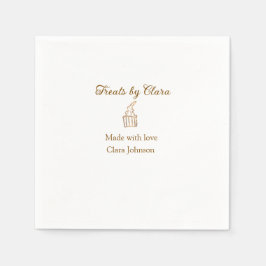 Serviette En Papier Gold sparkle traite la boulangerie faite avec amou