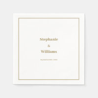 Gold White Elegant Mariage minimal moderne