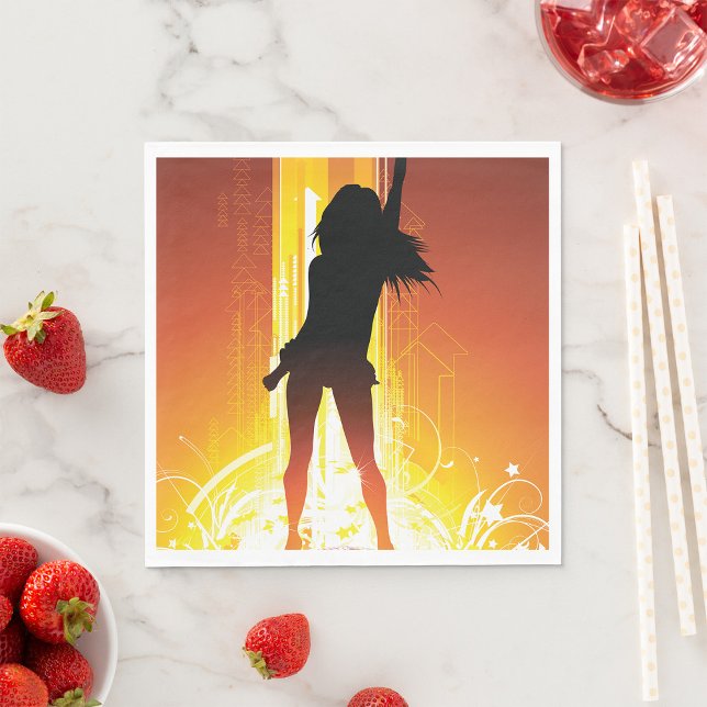 Serviette En Papier Golden Disco (Créateur téléchargé)