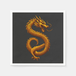 Serviette En Papier Golden Dragon