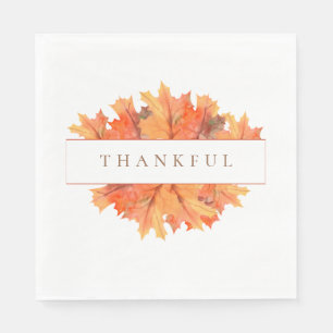 Serviette En Papier Golden Maple Feuilles Personnalisable Automne Bota