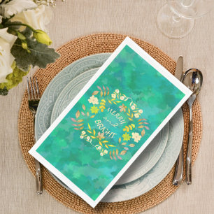 Serviette En Papier GOLDEN MERRY ET BRIGHT personnalisé