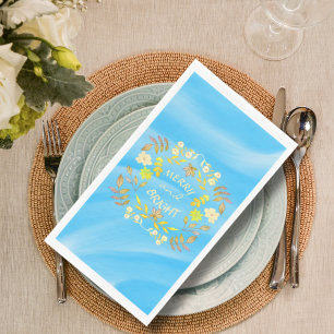 Serviette En Papier GOLDEN MERRY ET BRIGHT personnalisé